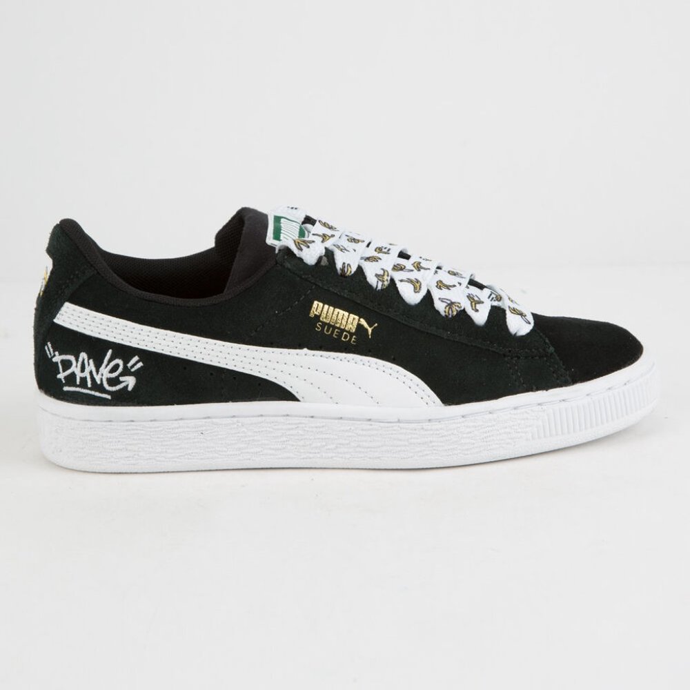 PUMA x Minions Suede Black & White Banana Laces sz 5 Youth EUC